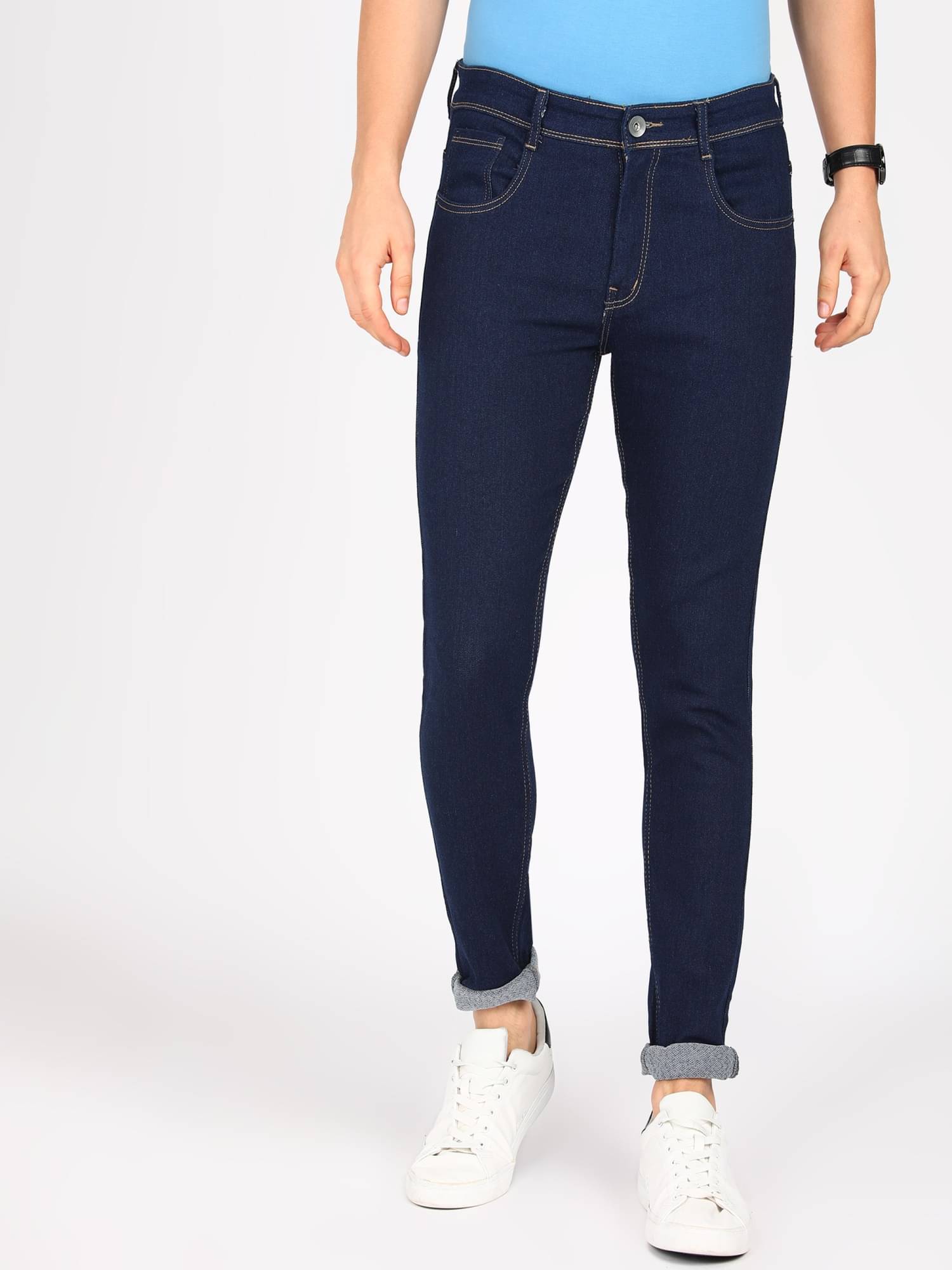     			Provogue VEI SASTRE Slim Fit Washed Men's Jeans - Dark Blue ( Pack of 1 )