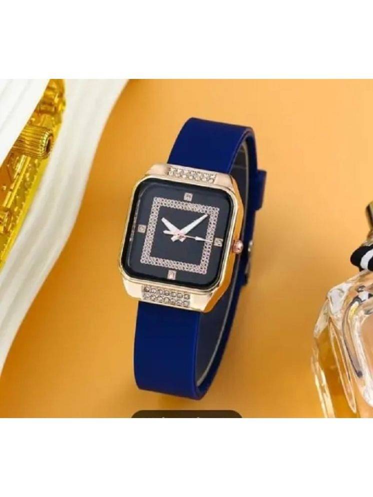     			Renaissance Traders Blue PU Analog Womens Watch