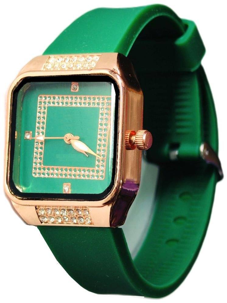     			Renaissance Traders Green PU Analog Womens Watch