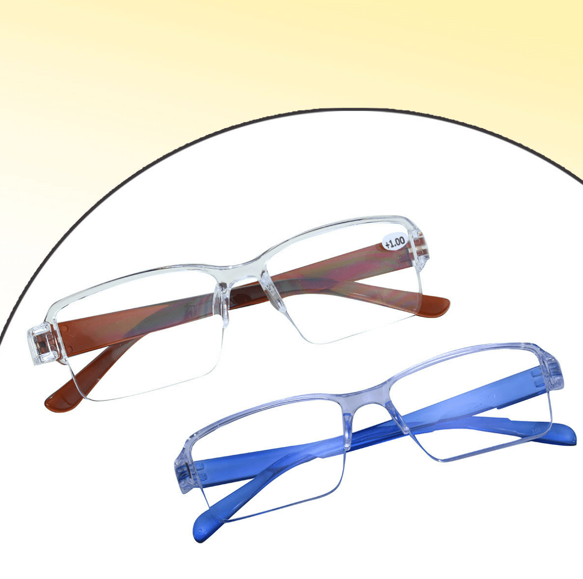 THMT Rectangle Half Rim Reading Glasses THMT Rectangle Half Rim Reading Glasses
