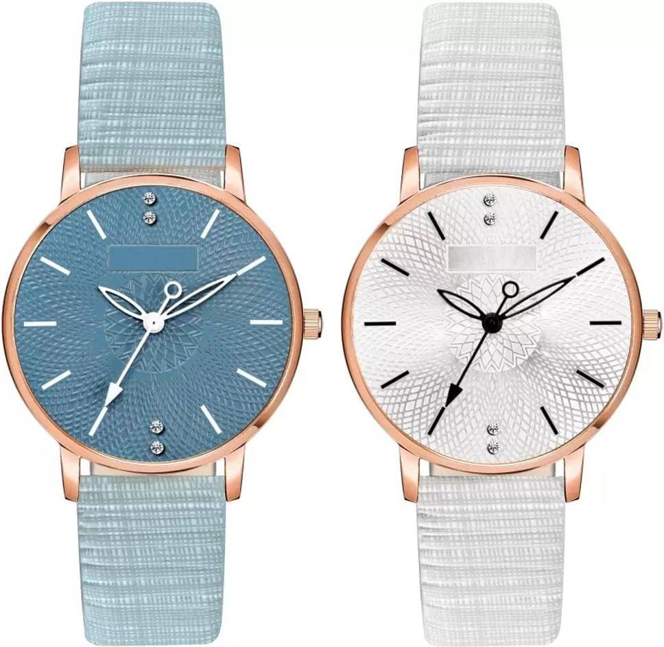     			Trex Blue PU Analog Womens Watch
