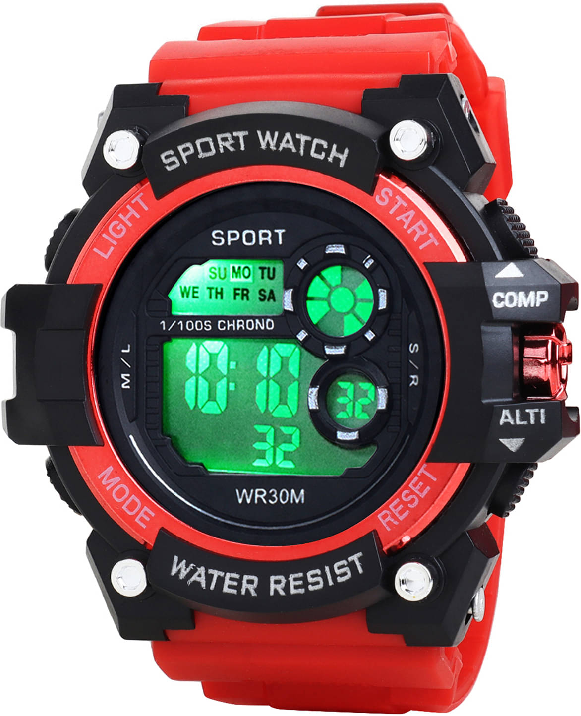     			Trex Red Silicon Digital Men's Watch