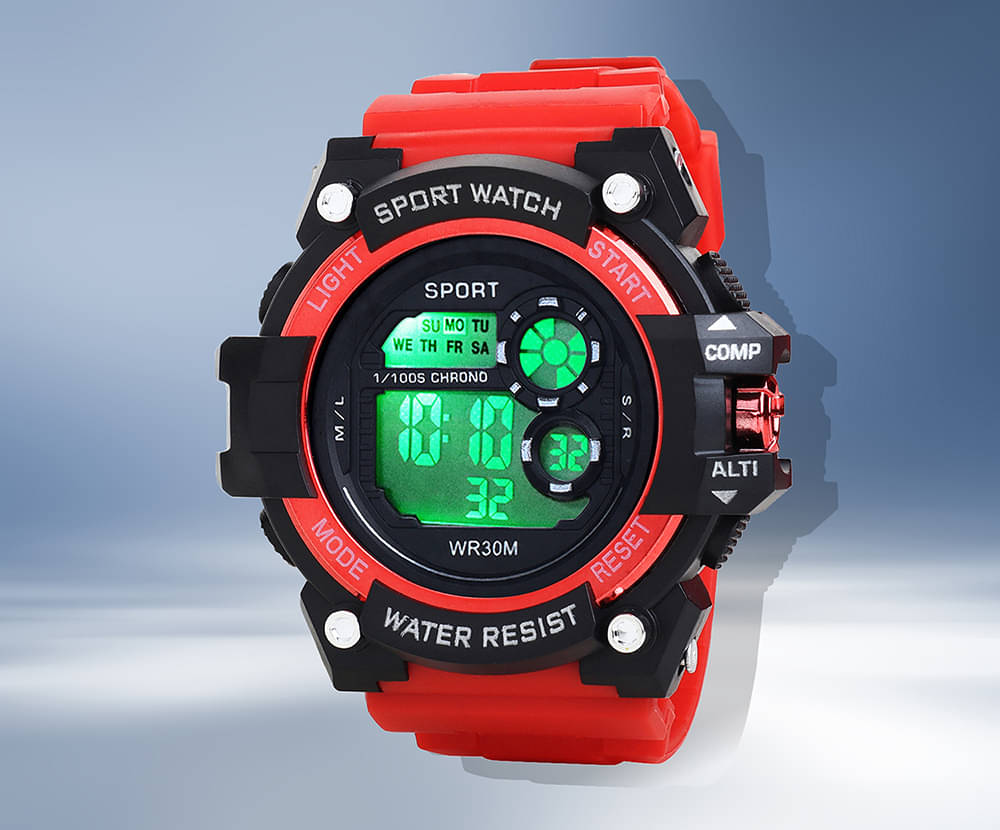     			Trex Red Silicon Digital Men's Watch