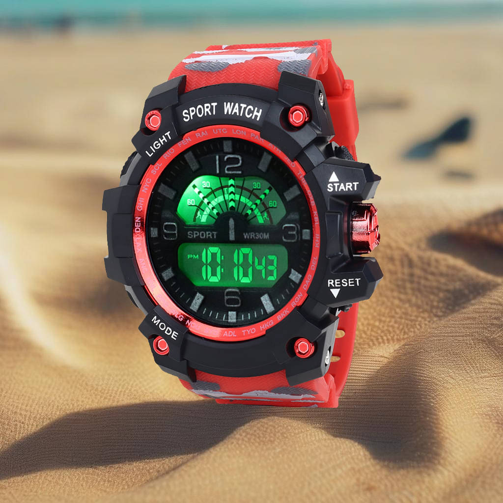     			Trex Red Silicon Digital Men's Watch