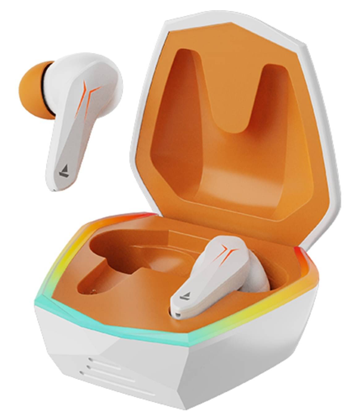     			VERONIC 121 RGB GAMING Bluetooth True Wireless (TWS) In Ear 30 Hours Playback Powerfull bass,Low Latency IPX4(Splash & Sweat Proof) White