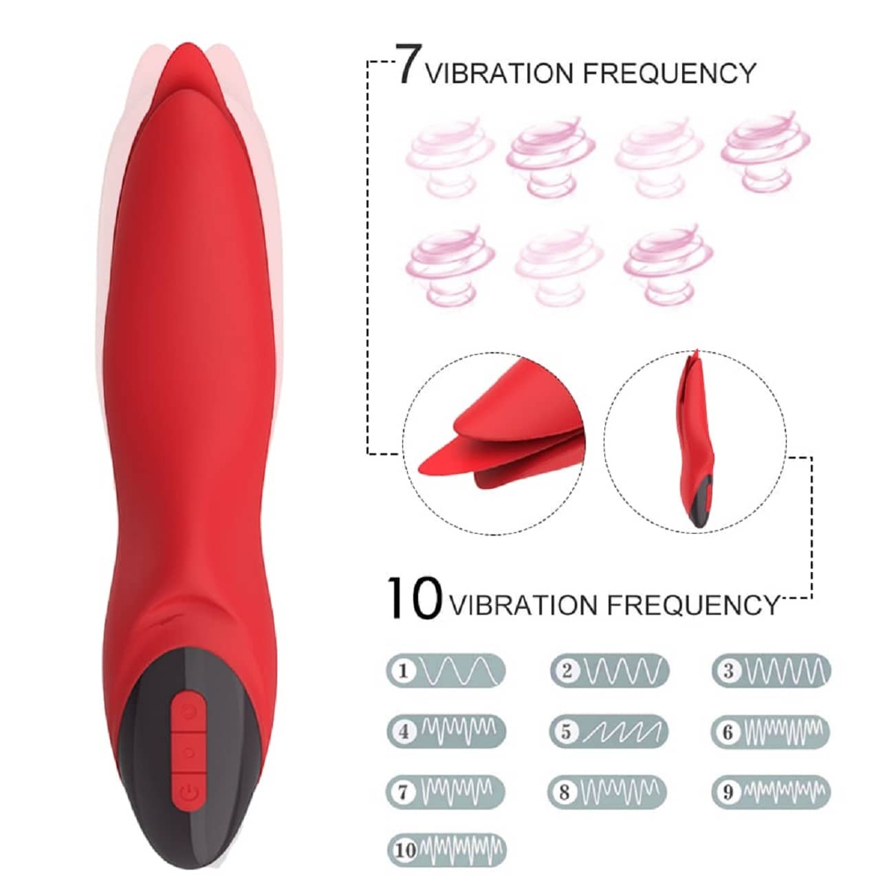 Vibrations 10 VIBRATIONS Portable Manual Massager
