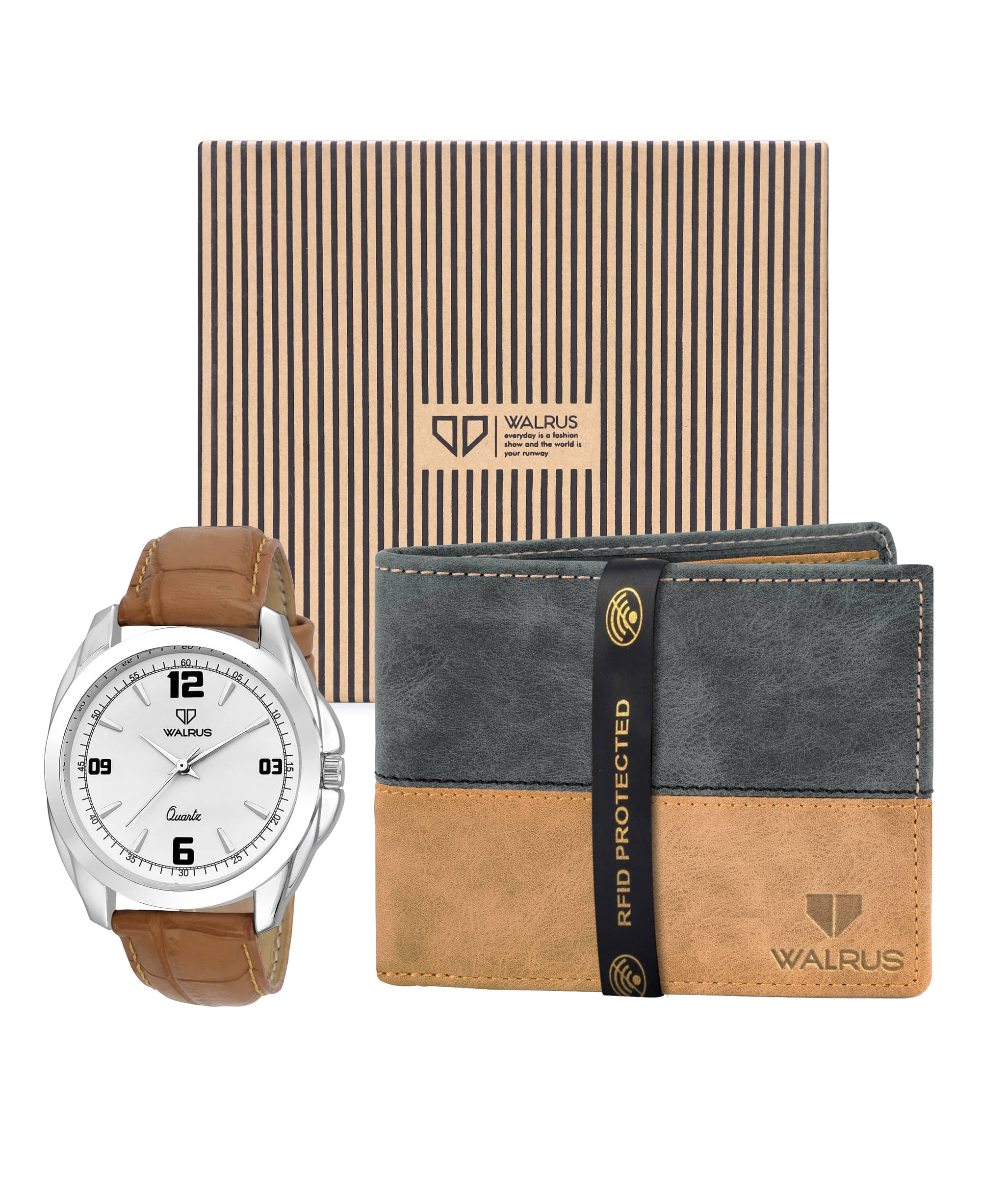     			Walrus Tan PU Analog Men's Watch