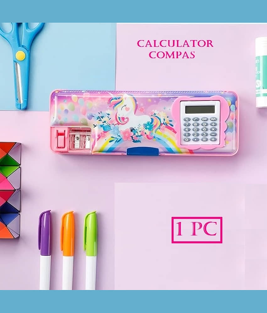 calculator compass for Girls & Boys Pencil Case Cool School Supplies Back to School Gift Birthday Present for Kids Teens - Stationery | Buy online on ZillyBuy