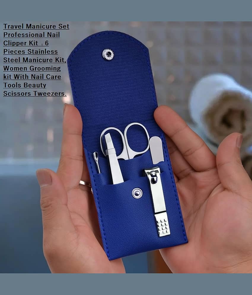 Travel Manicure Set Professional Nail Clipper Kit-5 Pieces Stainless Steel Manicure Kit (Pack of 1) - Stationery | Buy online on ZillyBuy