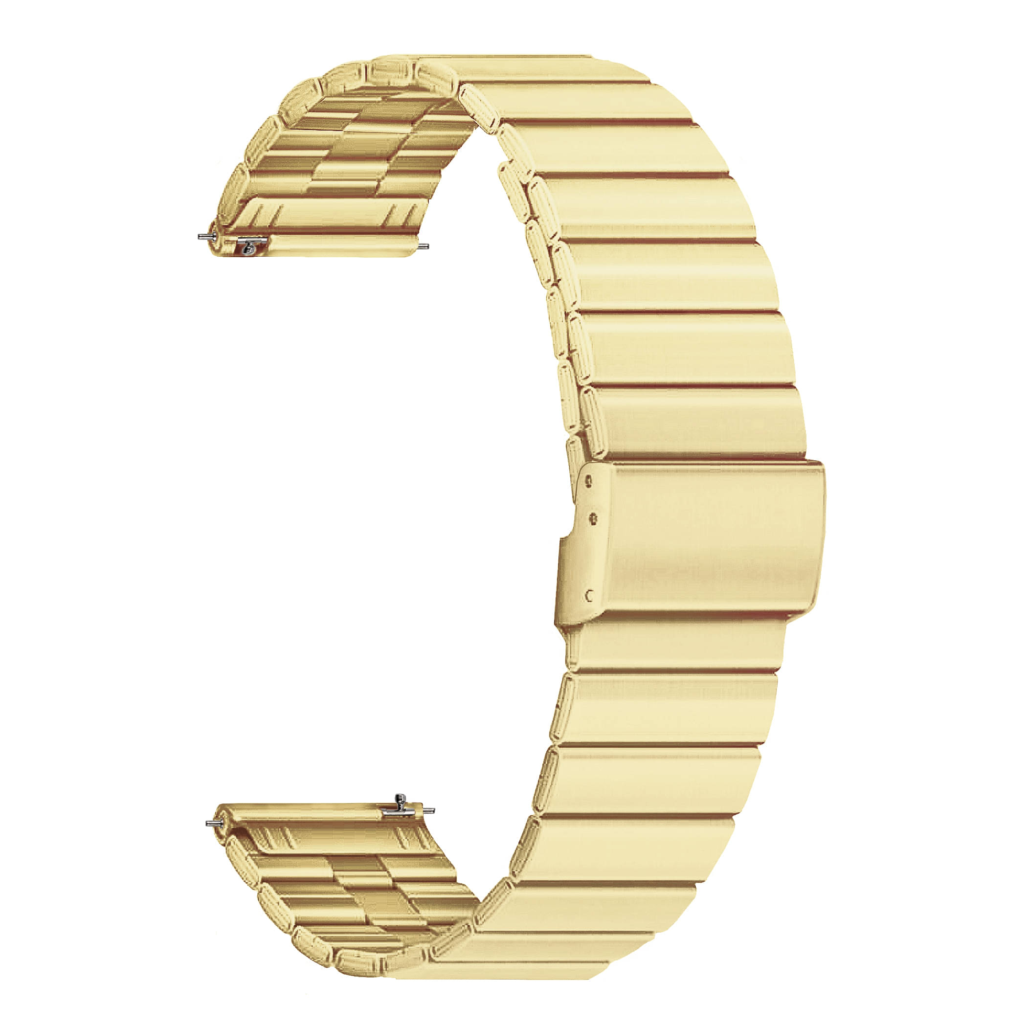 ACM Watch Strap Stainless Steel Metal 22mm compatible with Fastrack Magnus Fx2 Smartwatch Adjustable Belt Band Champagne Gold ACM Watch Strap Stainless Steel Metal 22mm compatible with Fastrack Magnus Fx2 Smartwatch Adjustable Belt Band Champagne Gold