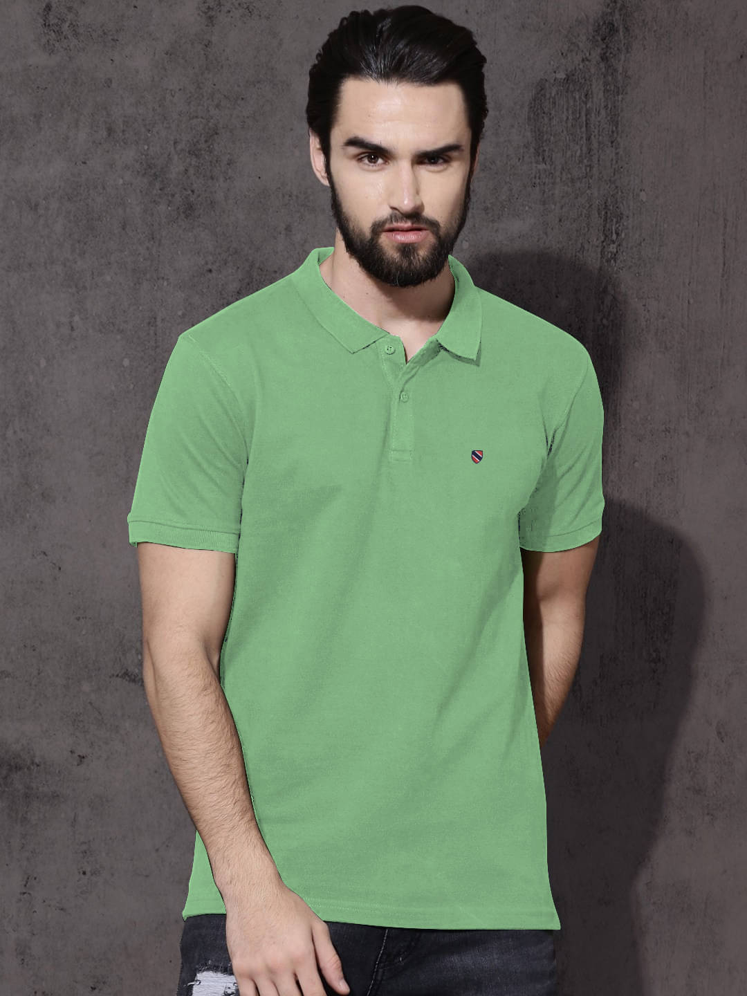 AIN6 Pack of 1 Cotton Blend Regular Fit Solid Half Sleeves Men's Polo T Shirt ( Sea Green ) AIN6 Pack of 1 Cotton Blend Regular Fit Solid Half Sleeves Men's Polo T Shirt ( Sea Green )