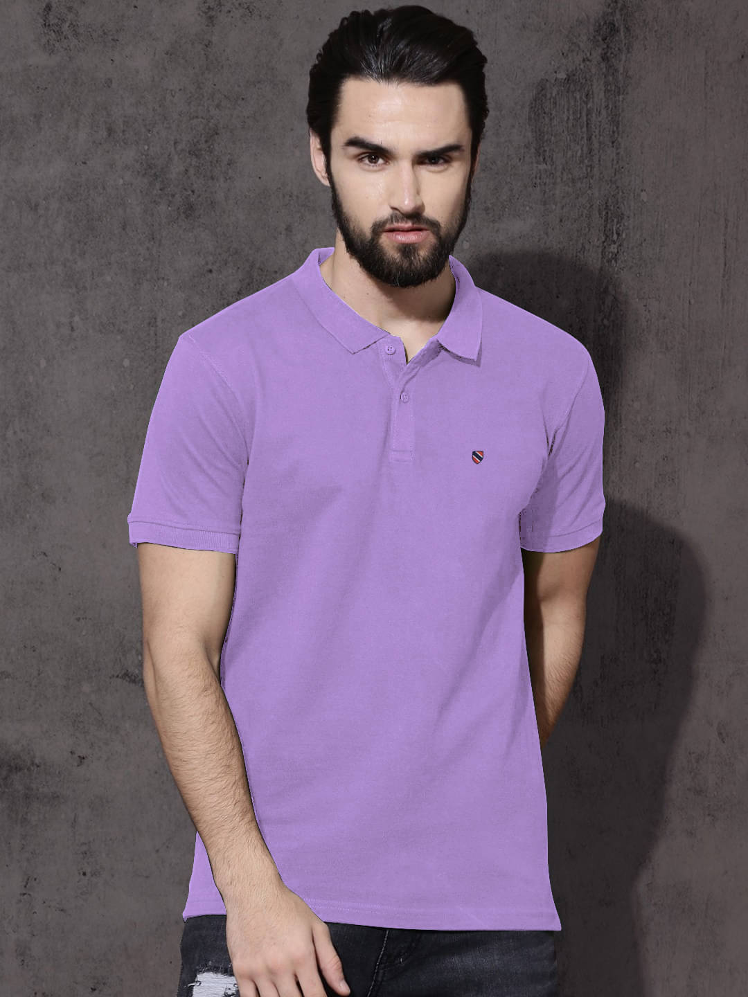 AIN6 Pack of 1 Cotton Blend Regular Fit Solid Half Sleeves Men's Polo T Shirt ( Lavender ) AIN6 Pack of 1 Cotton Blend Regular Fit Solid Half Sleeves Men's Polo T Shirt ( Lavender )