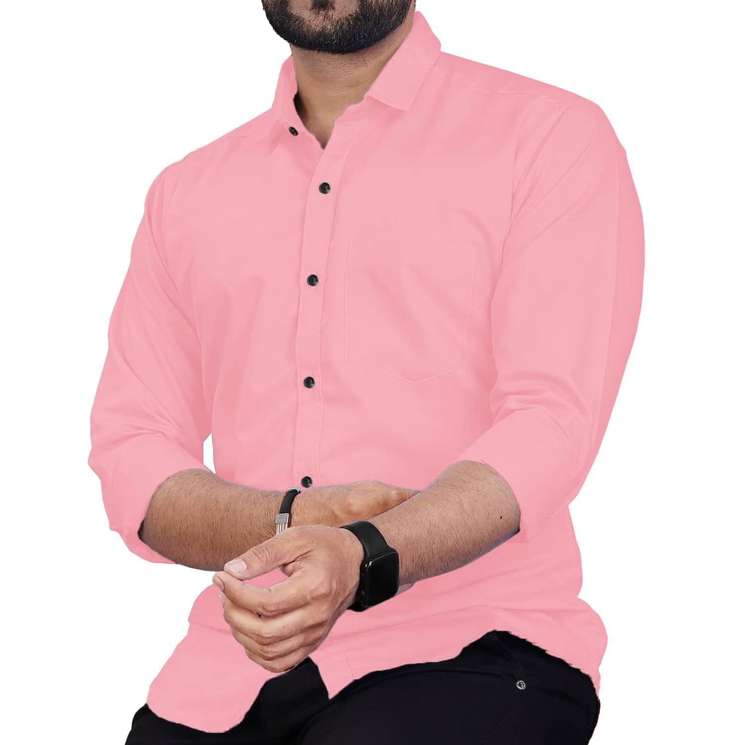 Apektra Cotton Blend Slim Fit Solids Full Sleeves Men's Casual Shirt - Peach ( Pack of 1 )     			Apektra Cotton Blend Slim Fit Solids Full Sleeves Men's Casual Shirt - Peach ( Pack of 1 )