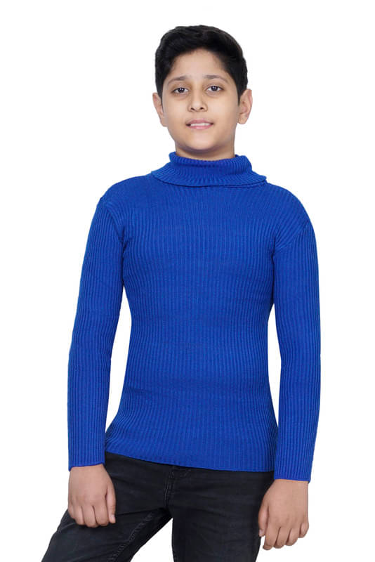     			IndiWeaves Pack of 1 Boys Woollen Blend Sweater ( Blue )