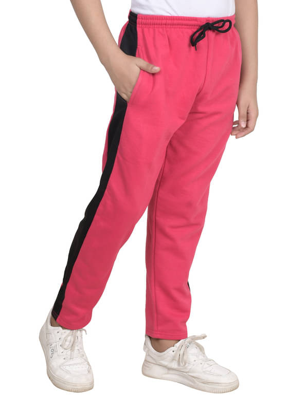     			IndiWeaves Pack of 1 Boys Fleece Trackpant ( Pink )