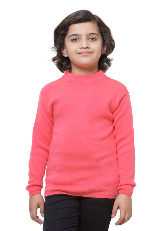 IndiWeaves Pack of 1 Boys Woollen Blend Sweater ( Pink )