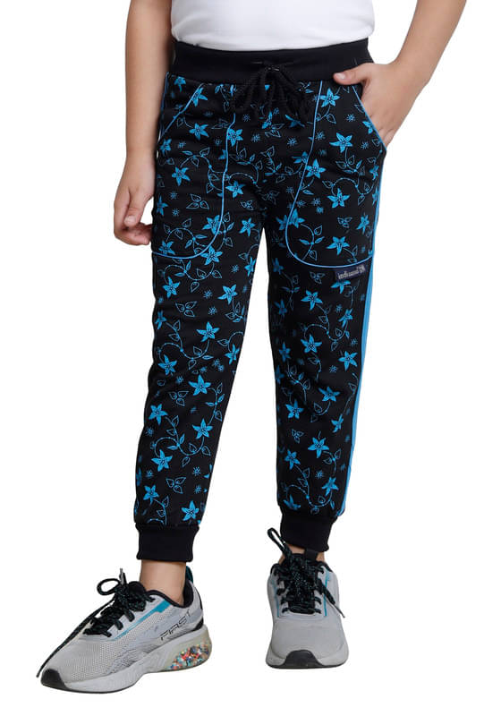    			IndiWeaves Pack of 1 Boys Fleece Trackpant ( Black )