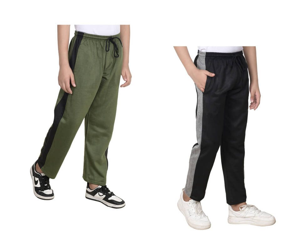     			IndiWeaves Pack of 2 Boys Fleece Trackpant ( Multicolor )