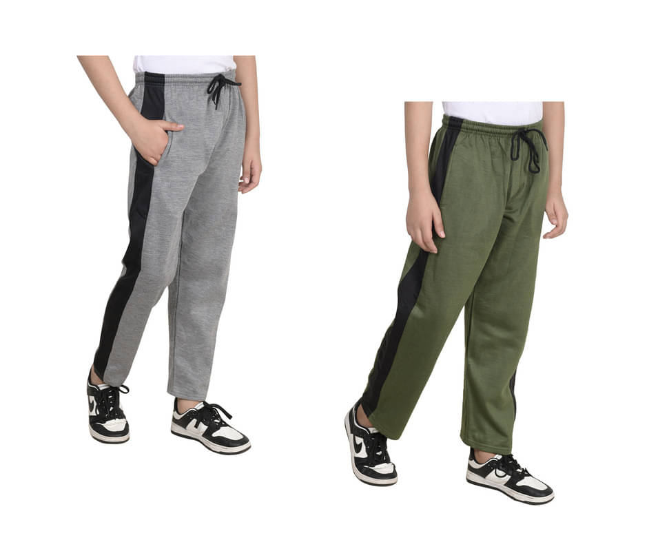     			IndiWeaves Pack of 2 Boys Fleece Trackpant ( Multicolor )