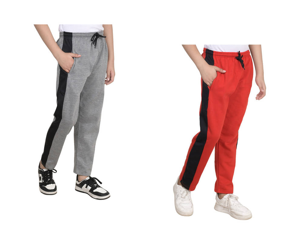     			IndiWeaves Pack of 2 Boys Fleece Trackpant ( Multicolor )
