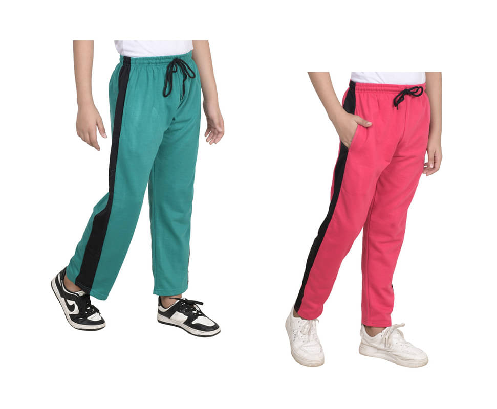     			IndiWeaves Pack of 2 Boys Fleece Trackpant ( Multicolor )