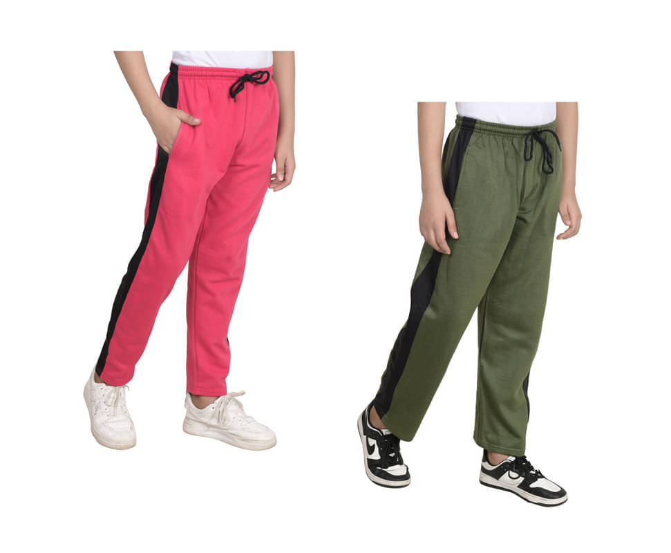     			IndiWeaves Pack of 2 Boys Fleece Trackpant ( Multicolor )