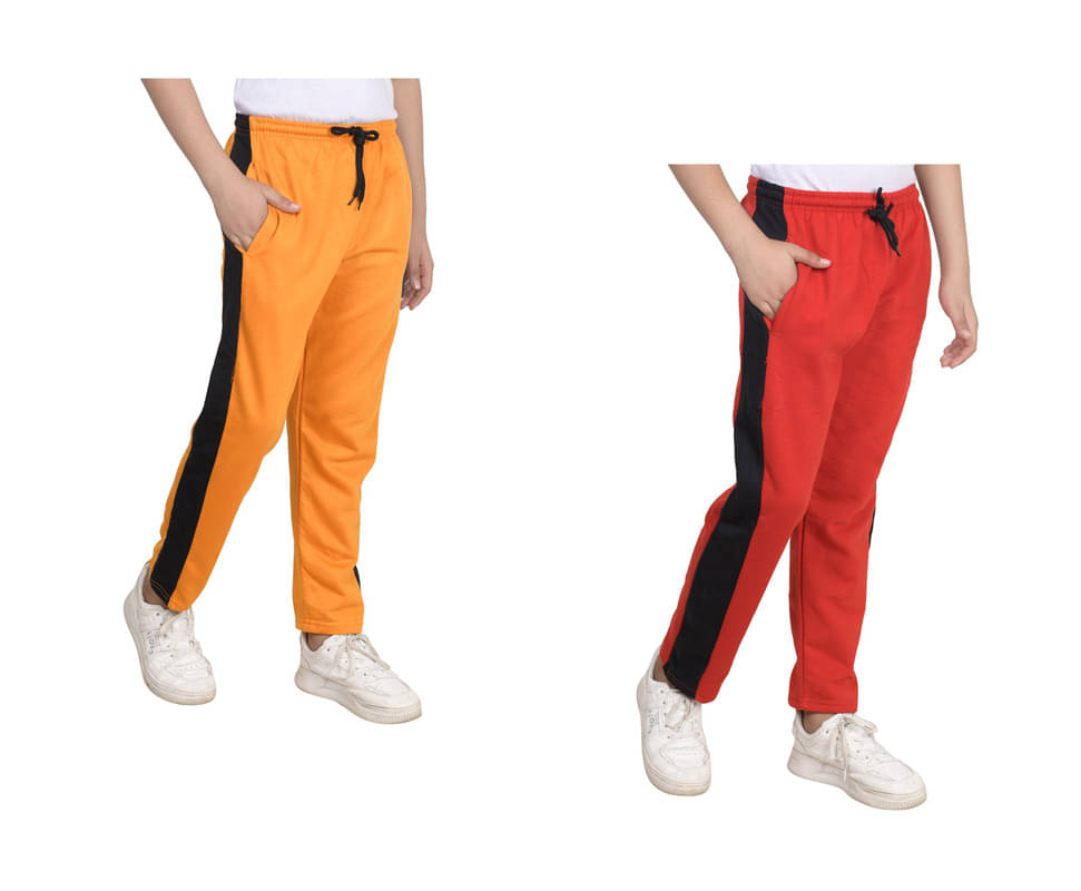     			IndiWeaves Pack of 2 Boys Fleece Trackpant ( Multicolor )