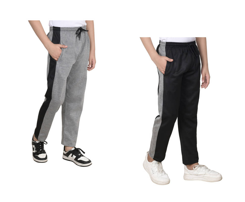     			IndiWeaves Pack of 2 Boys Fleece Trackpant ( Multicolor )