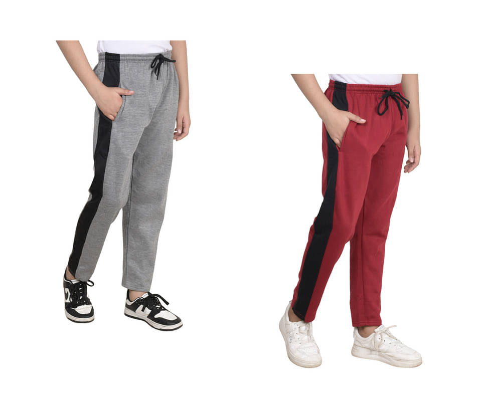     			IndiWeaves Pack of 2 Boys Fleece Trackpant ( Multicolor )