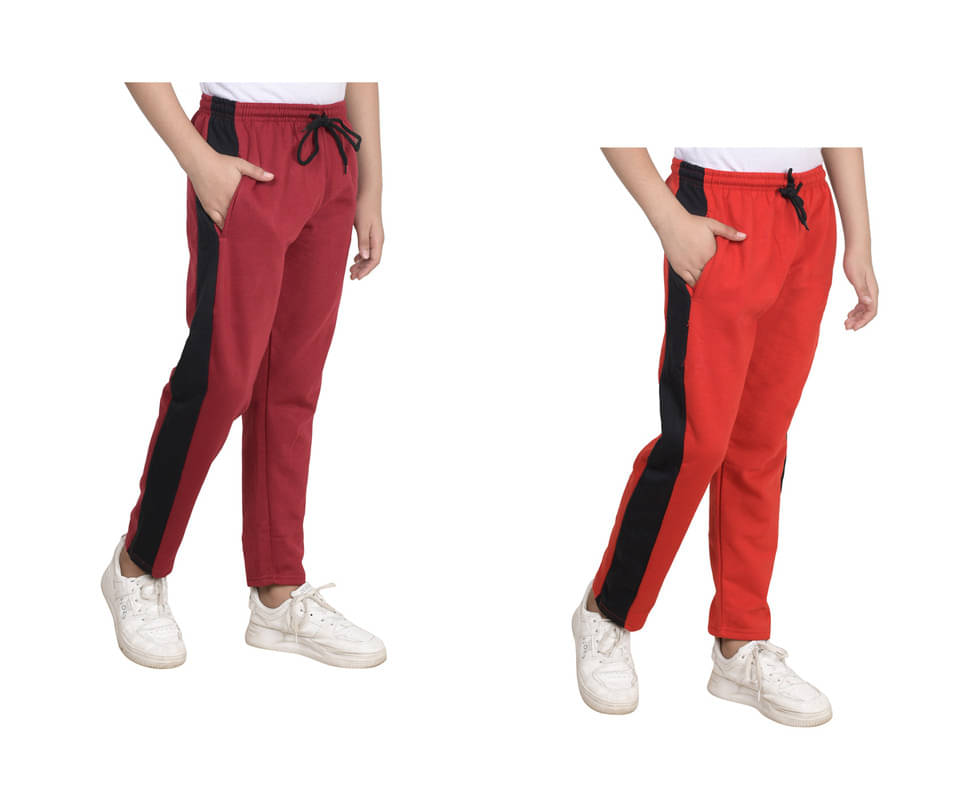     			IndiWeaves Pack of 2 Boys Fleece Trackpant ( Multicolor )