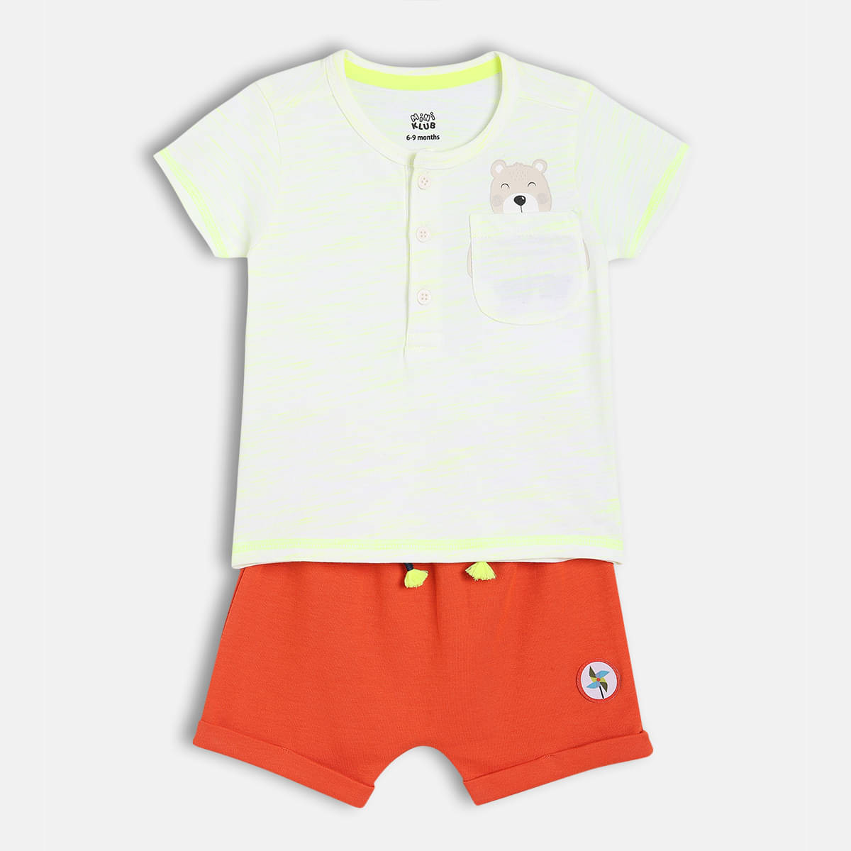     			MINI KLUB Pack of 1 Baby Boys Cotton Shirt & Shorts ( Multicolor )