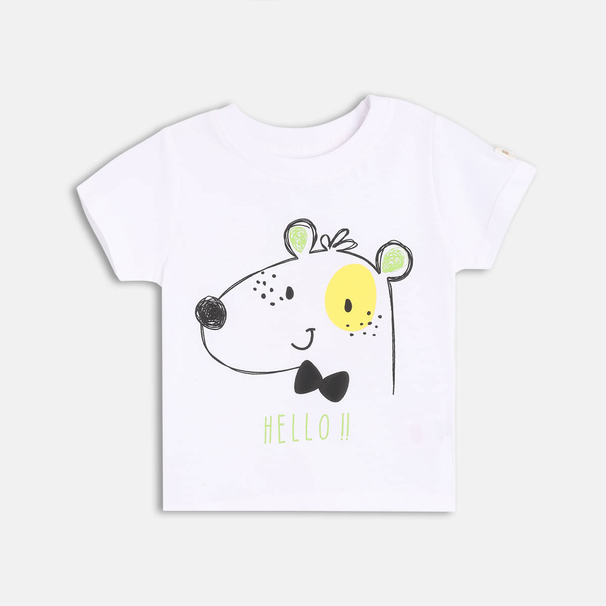     			MINI KLUB Pack of 1 Boys Cotton T-Shirt ( White )