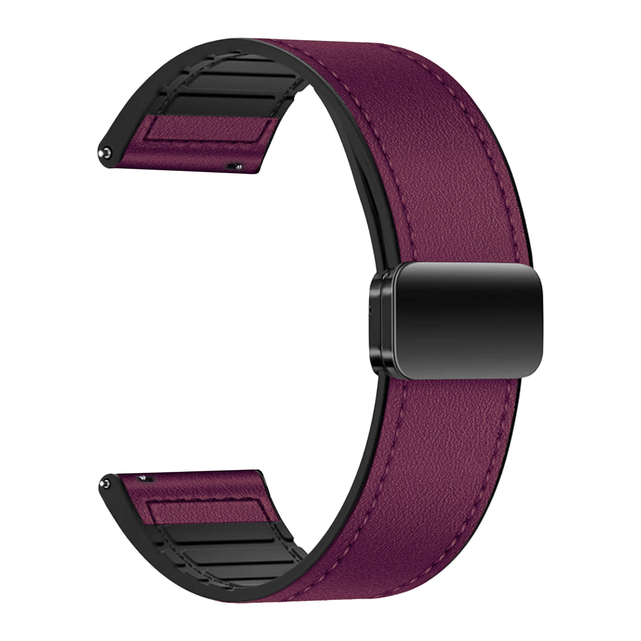     			ACM Watch Strap Leather Magnetic Silicone 22mm compatible with Fastrack Marvellous Fx1 Smartwatch Belt Luxury Band Purple