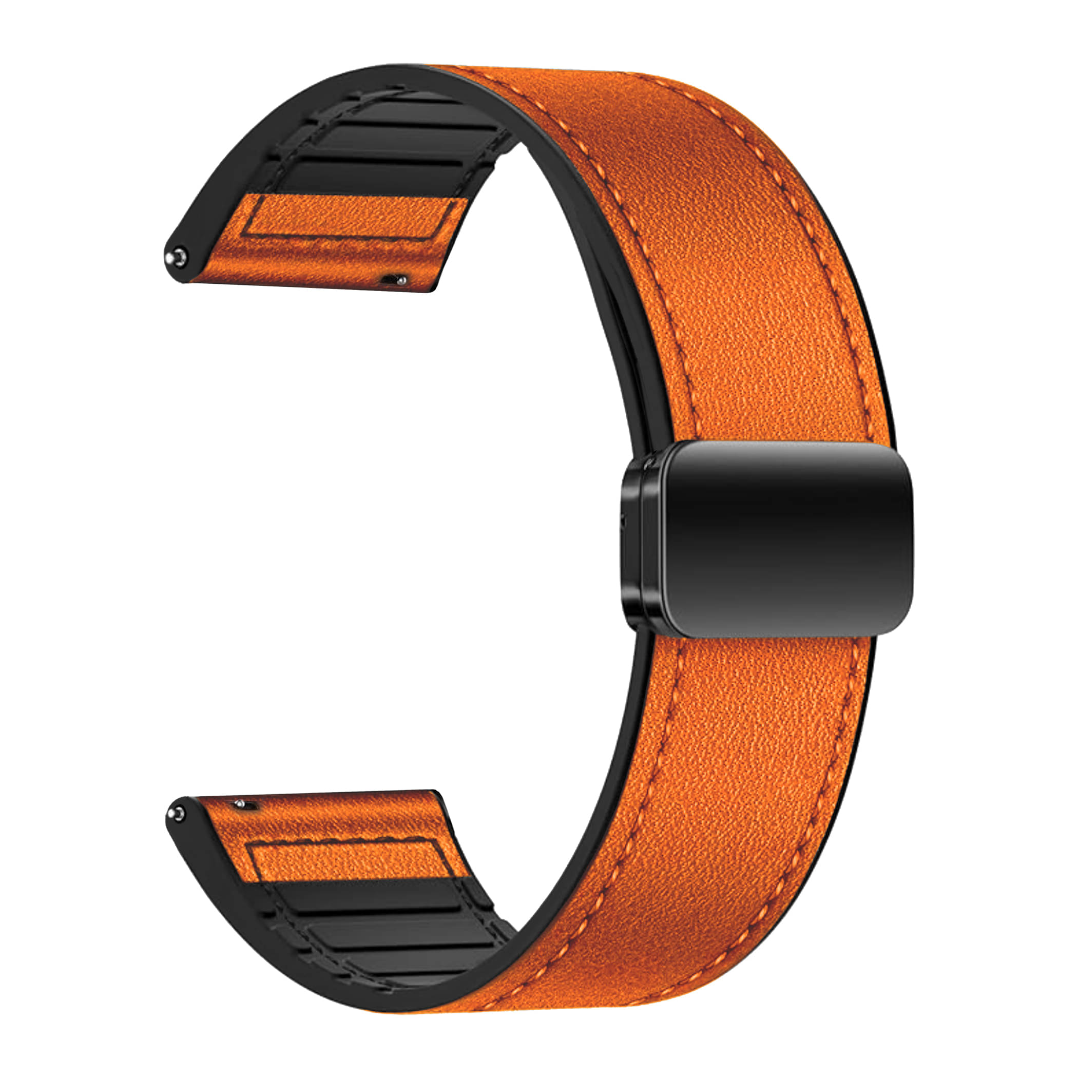 ACM Watch Strap Leather Magnetic Silicone 22mm compatible with Zebronics Zeb Hydra Smartwatch Belt Luxury Band Orange ACM Watch Strap Leather Magnetic Silicone 22mm compatible with Zebronics Zeb Hydra Smartwatch Belt Luxury Band Orange