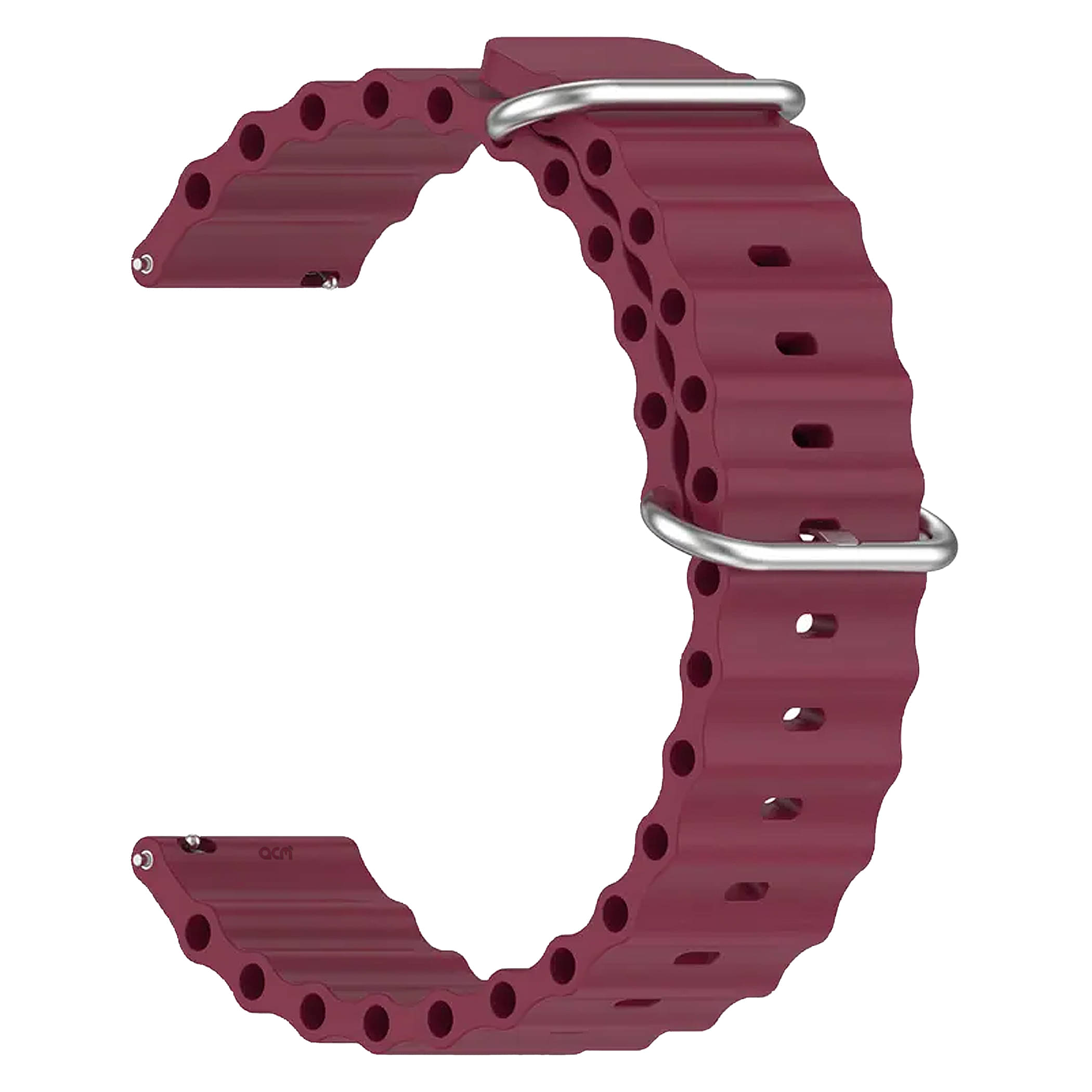     			ACM Watch Strap Silicone Smart Belt 22mm compatible with Fastrack Revoltt Classic Smartwatch Classic Band Purple