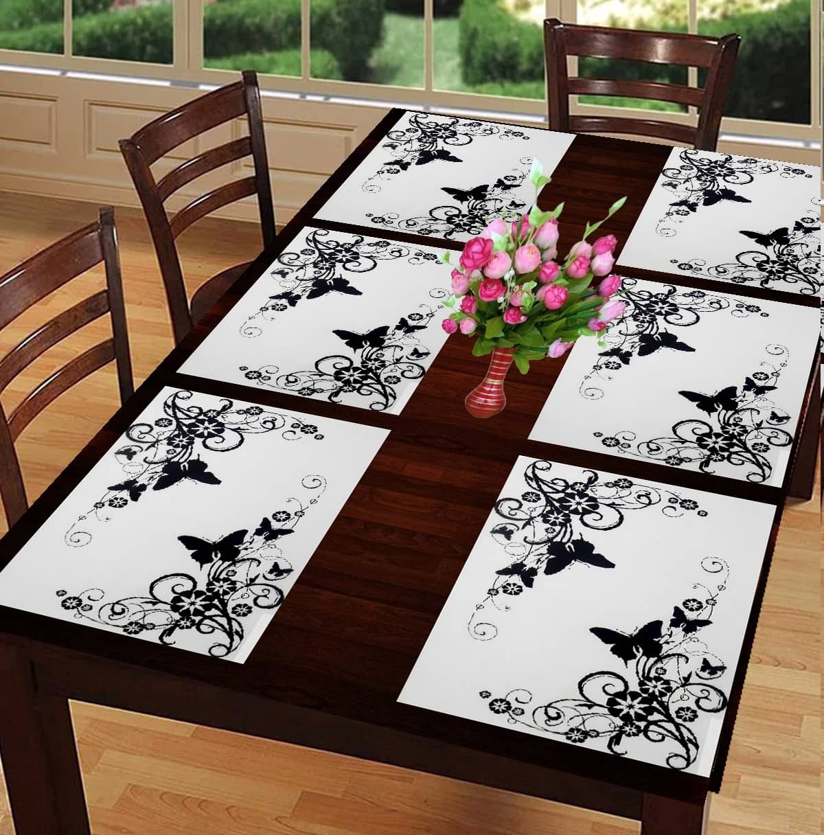 CreadCraft PVC Solid Rectangle Table Mats ( 40 cm x 30 cm ) Pack of 1 - Multi