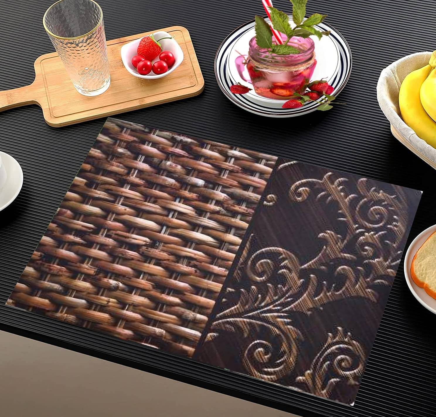 CreadCraft PVC Solid Rectangle Table Mats ( 40 cm x 30 cm ) Pack of 1 - Multi CreadCraft PVC Solid Rectangle Table Mats ( 40 cm x 30 cm ) Pack of 1 - Multi