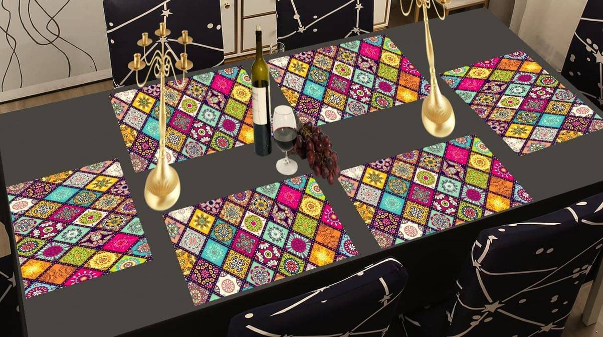 CreadCraft PVC Solid Rectangle Table Mats ( 40 cm x 30 cm ) Pack of 1 - Multi CreadCraft PVC Solid Rectangle Table Mats ( 40 cm x 30 cm ) Pack of 1 - Multi