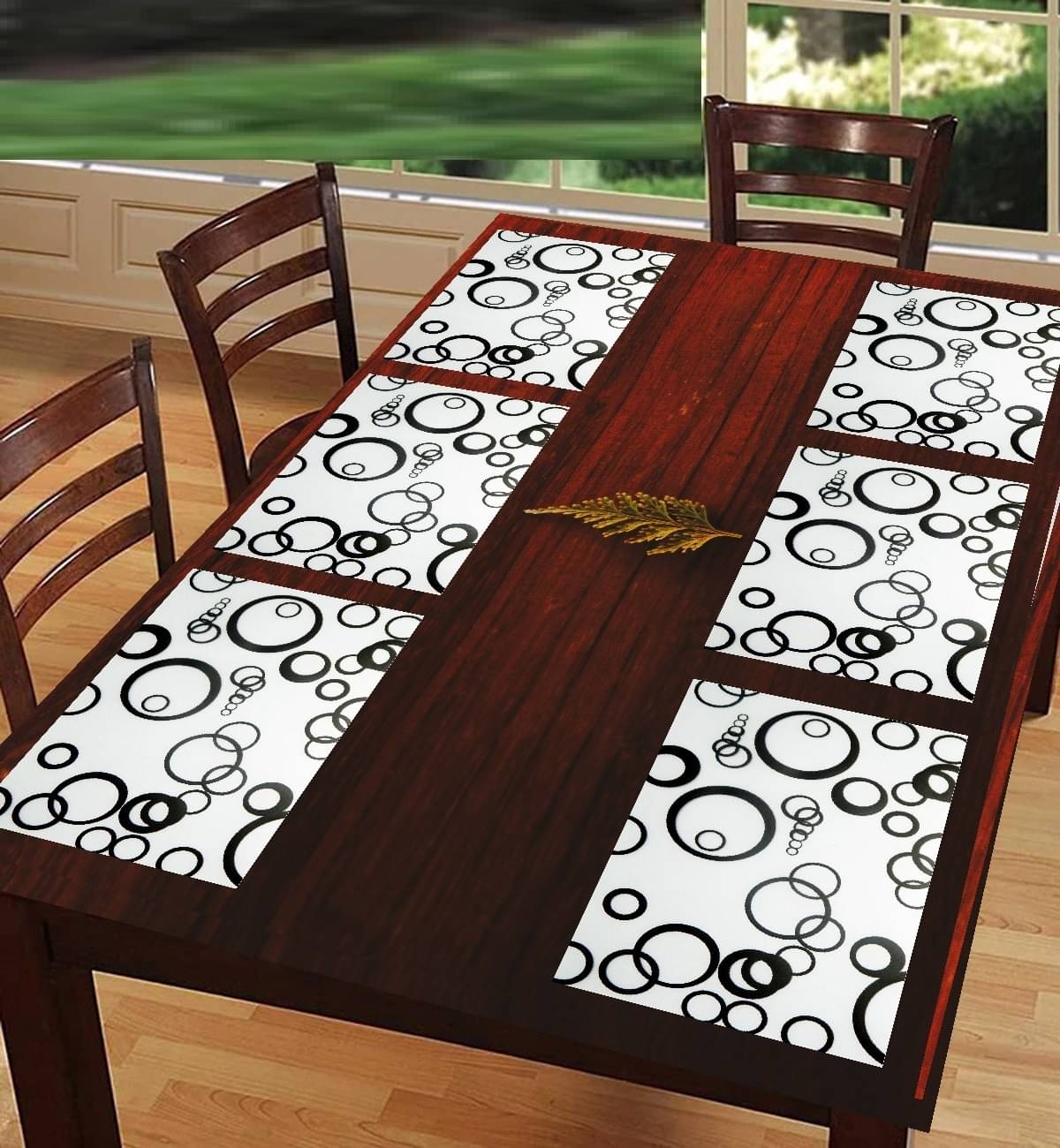     			CreadCraft PVC Solid Rectangle Table Mats ( 40 cm x 30 cm ) Pack of 1 - Multi