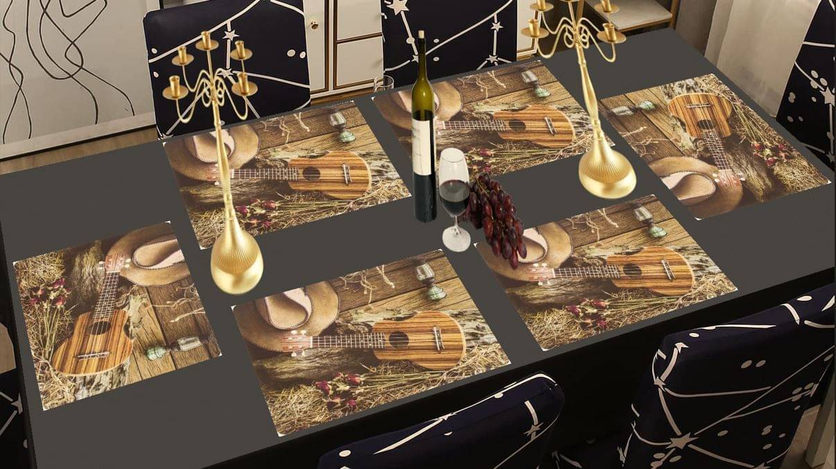 CreadCraft PVC Solid Rectangle Table Mats ( 40 cm x 30 cm ) Pack of 1 - Multi CreadCraft PVC Solid Rectangle Table Mats ( 40 cm x 30 cm ) Pack of 1 - Multi