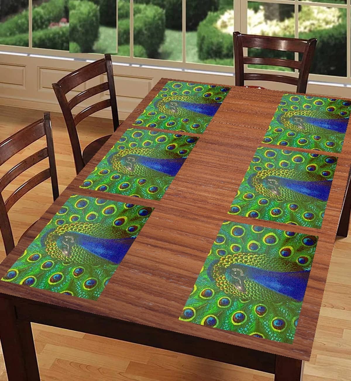 CreadCraft PVC Solid Rectangle Table Mats ( 40 cm x 30 cm ) Pack of 1 - Multi