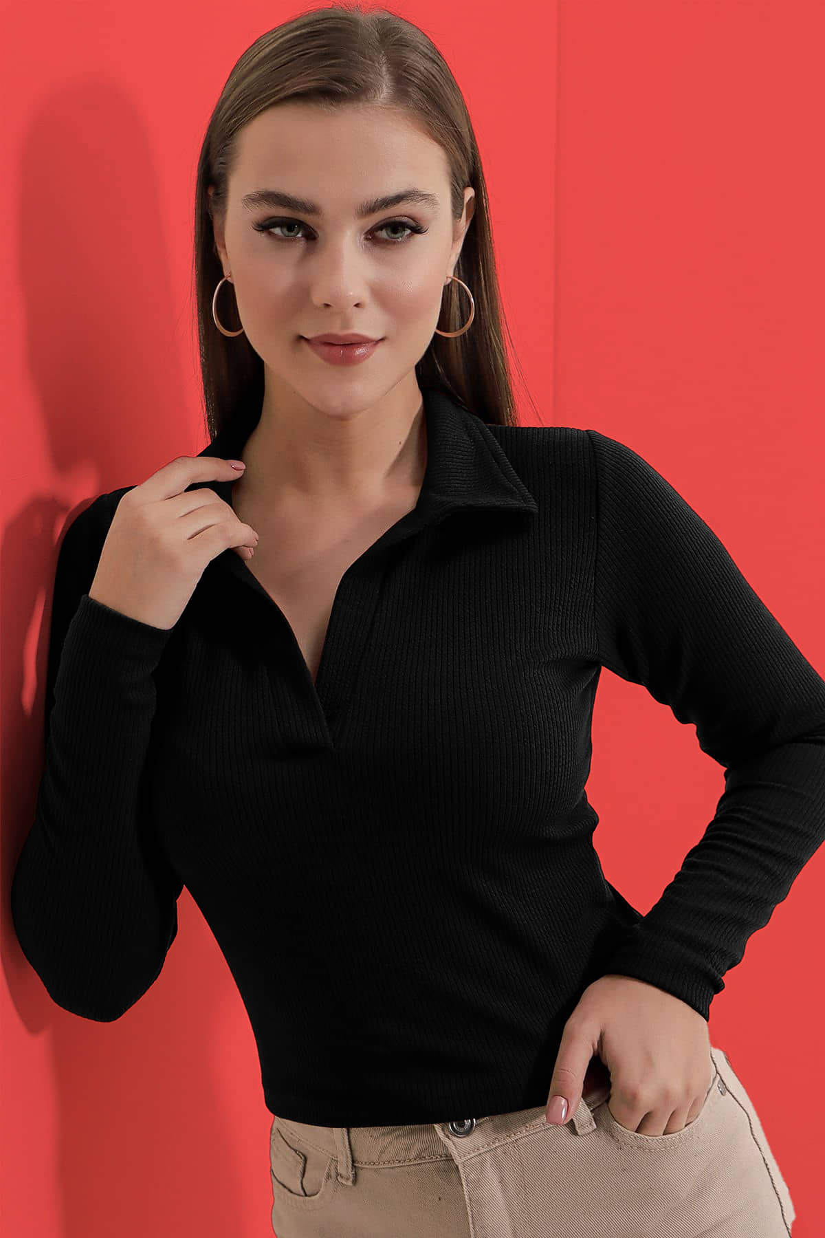 Dream Beauty Fashion Women's Polyester Regular Top ( Red )