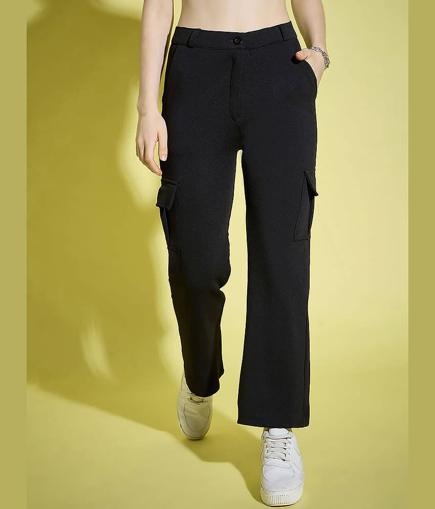 Dream Beauty Fashion Pack of 1 Polyester Straight Women's Cargo Pants ( Black ) - Trousers | Buy online on ZillyBuy