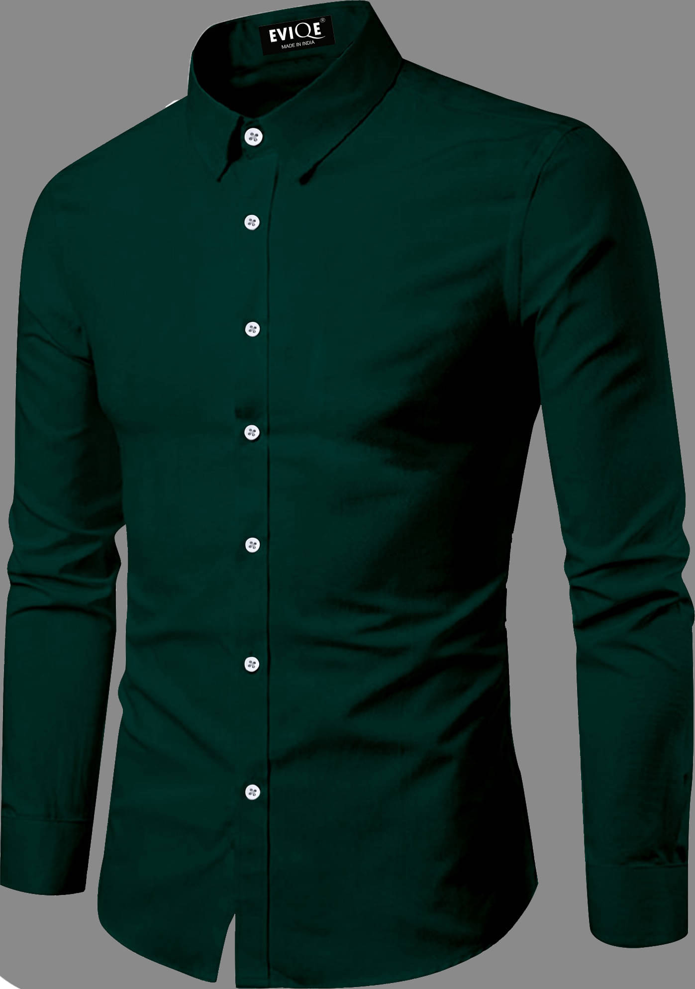     			Eviqe Cotton Blend Regular Fit Solids Full Sleeves Men's Casual Shirt - Sea Green ( Pack of 1 )