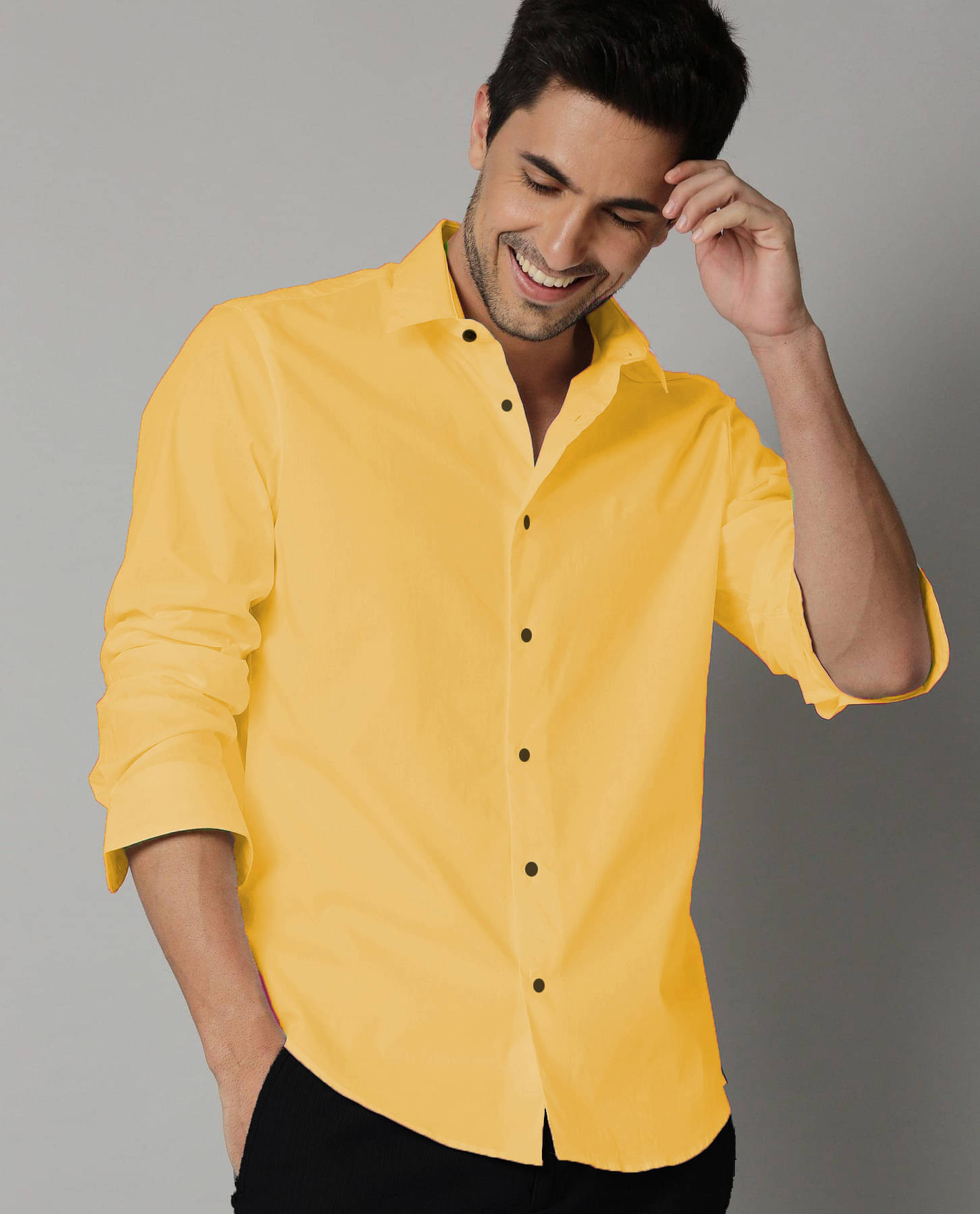 Eviqe Cotton Blend Regular Fit Solids Full Sleeves Men's Casual Shirt - Yellow ( Pack of 1 ) Eviqe Cotton Blend Regular Fit Solids Full Sleeves Men's Casual Shirt - Yellow ( Pack of 1 )