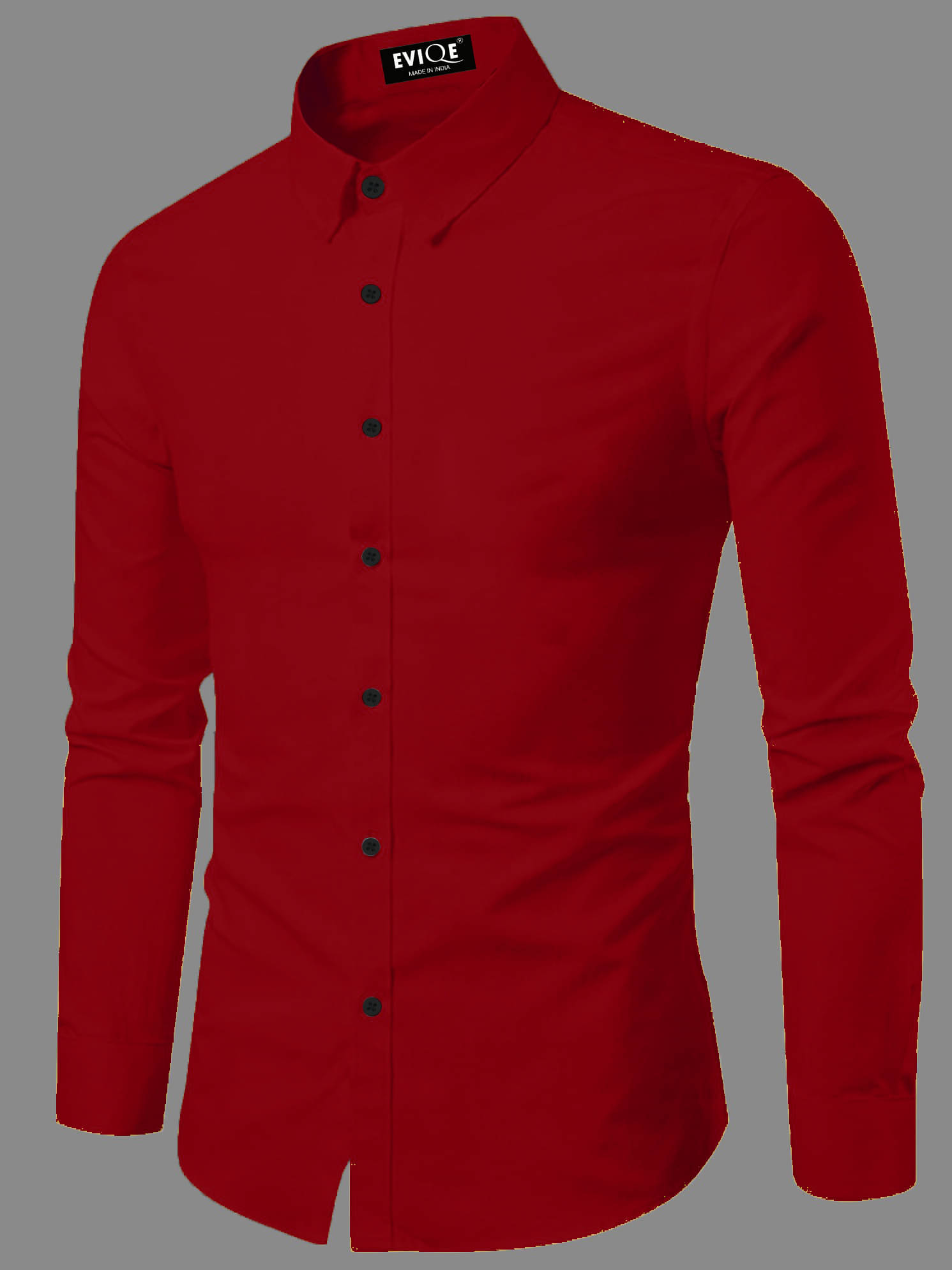 Eviqe Cotton Blend Regular Fit Solids Full Sleeves Men's Casual Shirt - Red ( Pack of 1 ) Eviqe Cotton Blend Regular Fit Solids Full Sleeves Men's Casual Shirt - Red ( Pack of 1 )