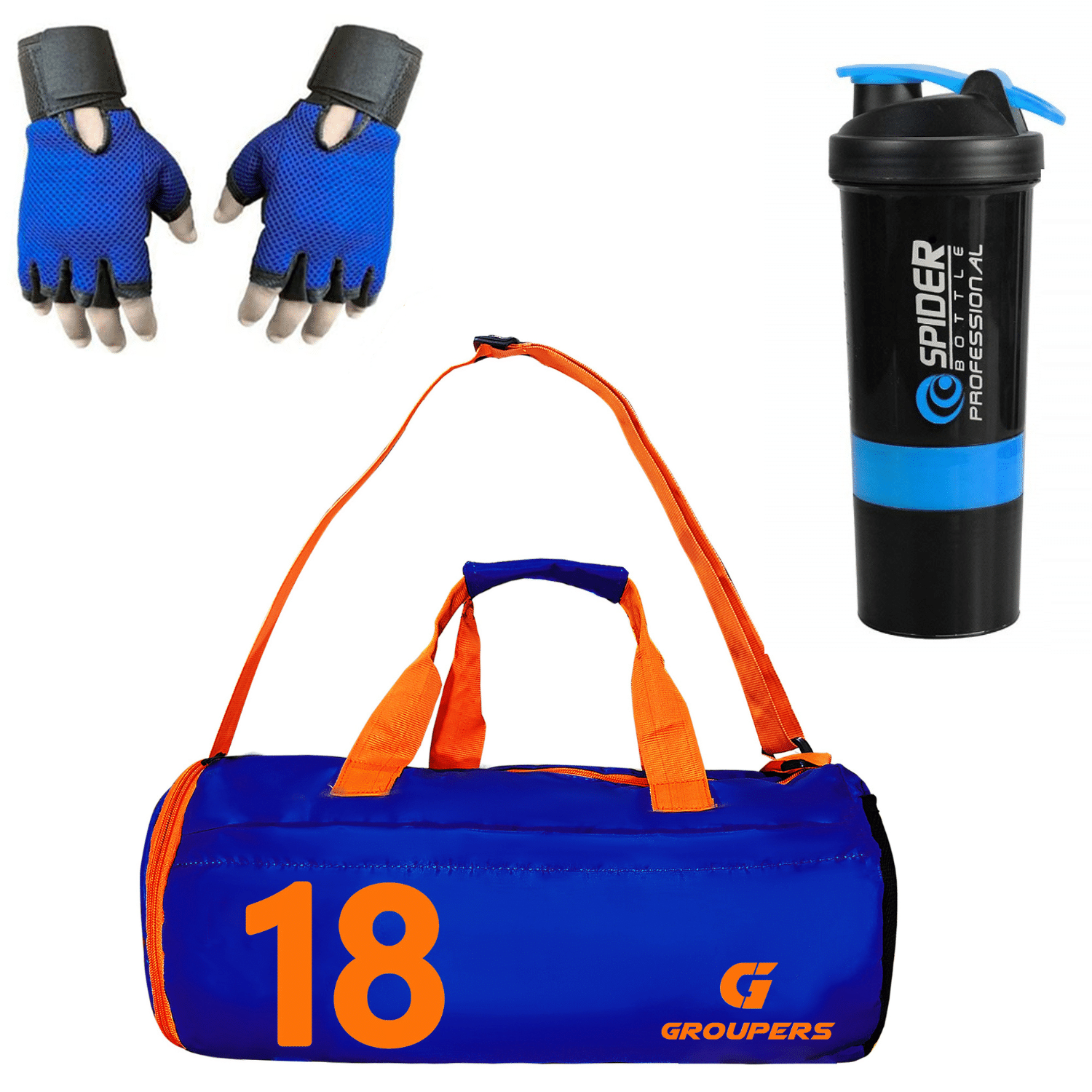     			GROUPERS Polyester BLUE 20 Ltrs Gym Bag