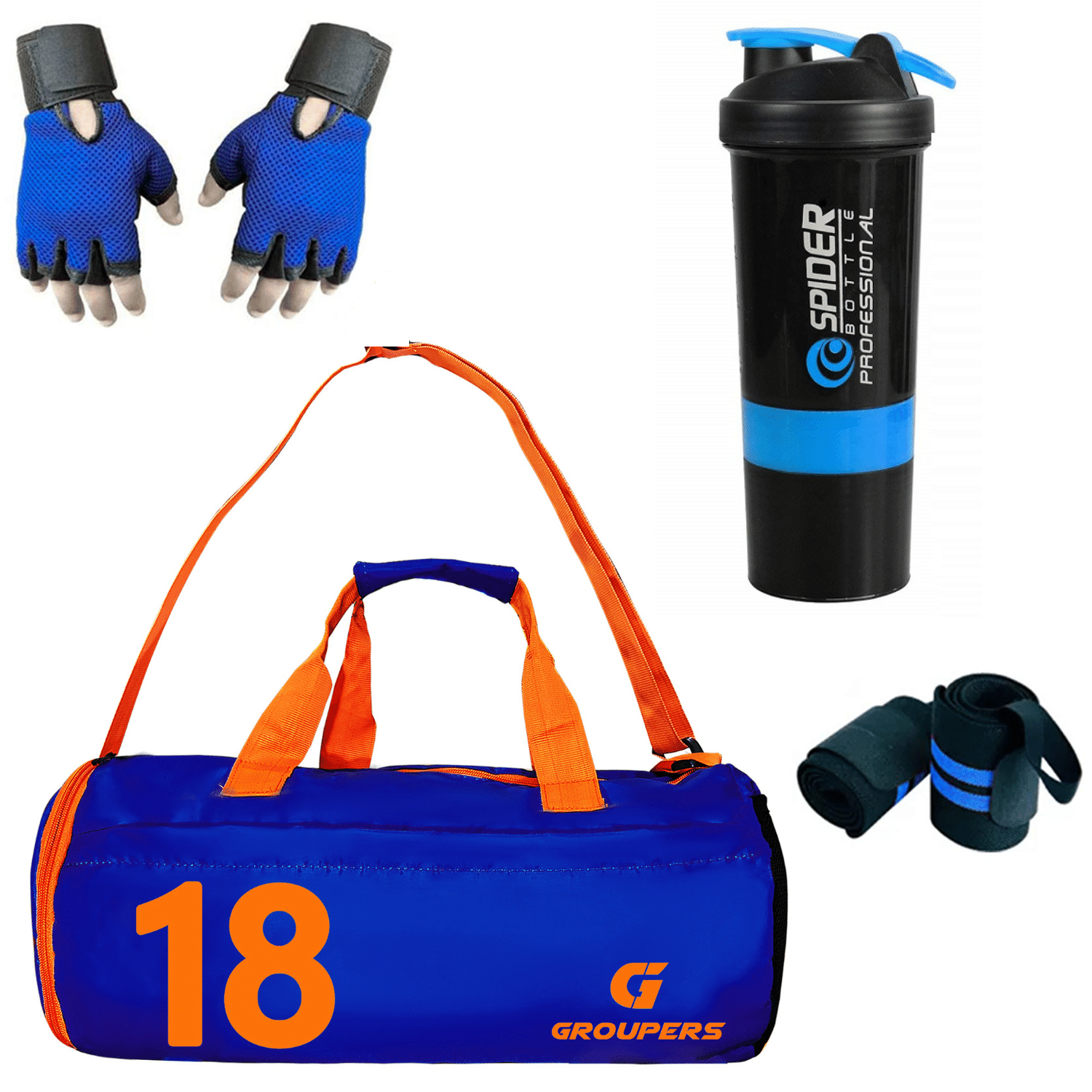     			GROUPERS Polyester BLUE 20 Ltrs Gym Bag