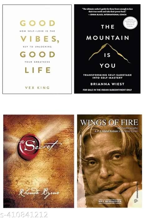 Good Vibes Good Life & The Mountain is you & The Secret & Wings of fire     			Good Vibes Good Life & The Mountain is you & The Secret & Wings of fire