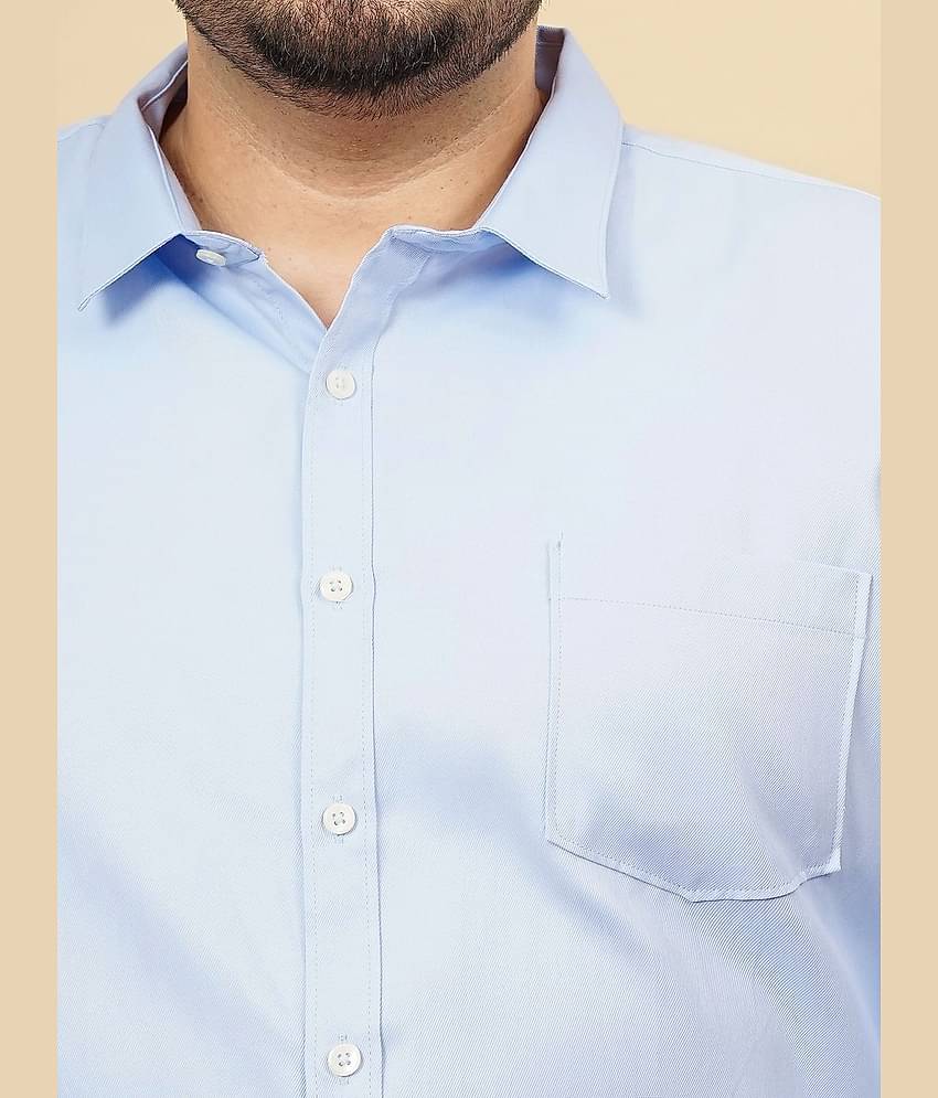 HARDSODA Poly Cotton Regular Fit Full Sleeves Men's Formal Shirt - Blue ( Pack of 1 )